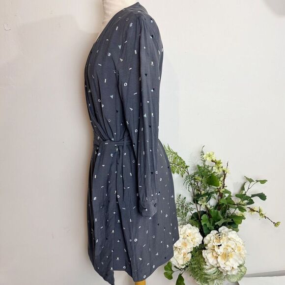 & OTHER STORIES dress | gray wrap dress print | size 10 - Picture 7 of 14